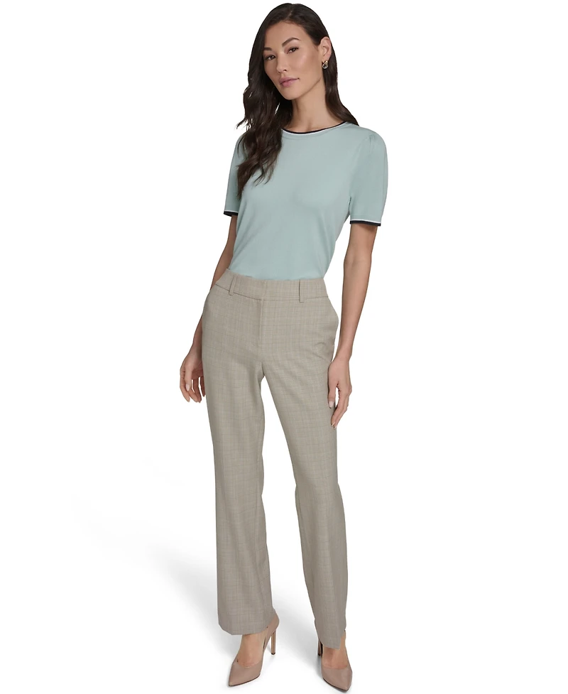 Tommy Hilfiger Women's Plaid Bootcut Trousers