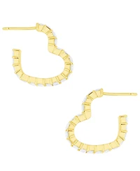And Now This 18k Gold Plated Brass Heart Hoop Earrings, Macy's Exclusive