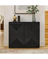 Streamdale Furniture Mid Century Modern V-Shape Storage Cabinet