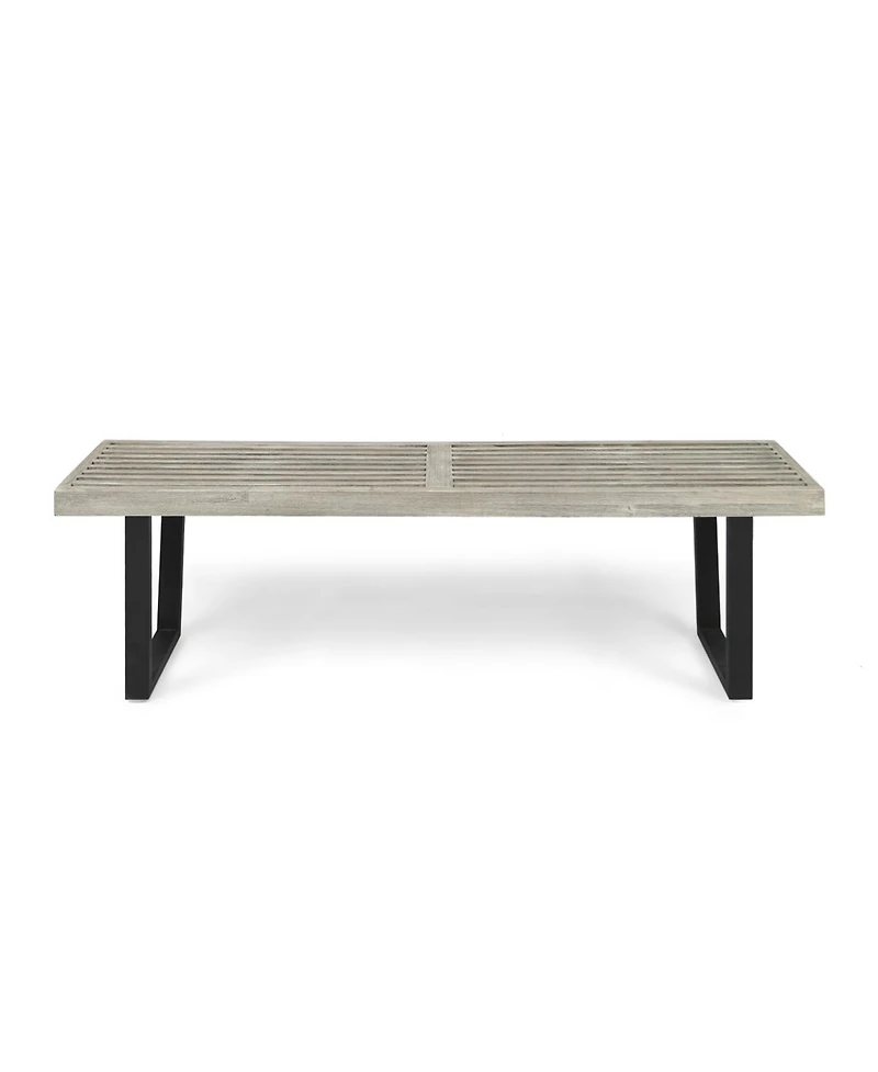 Streamdale Furniture Streamdale Metal/Solid Wood Outdoor Bench