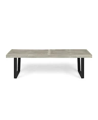 Streamdale Furniture Streamdale Metal/Solid Wood Outdoor Bench