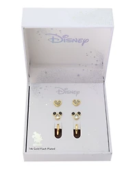 Disney 14K Gold Plated Earring Set