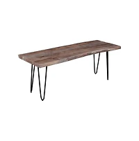 Jofran Nature's Edge 48'' Modern Solid Wood Live Edge Bench