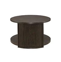 Liberty Furniture City View Oval Cocktail Table for Living Room- Coffee Bean Oak Wood