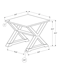 Lovmor Accent Table, End, Side Table, Square, Nightstand, Bedroom, Lamp, Antique White Veneer, Transitional