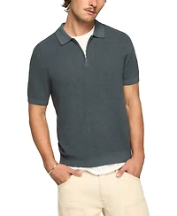 Lucky Brand's Men's Quarter-Zip Polo Sweater