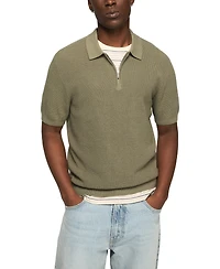 Lucky Brand's Men's Quarter-Zip Polo Sweater