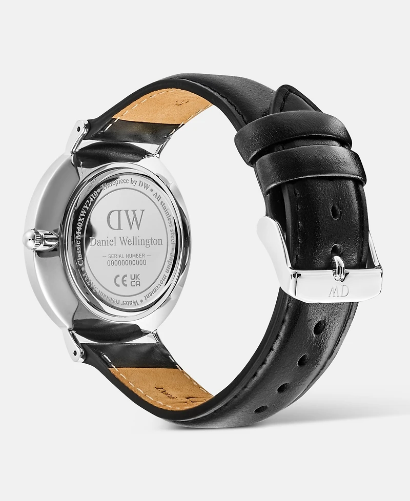 Daniel Wellington Men's Analog Black Leather Watch