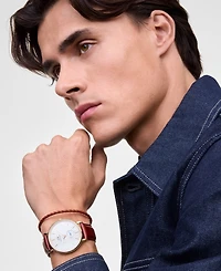 Daniel Wellington Men's Analog Brown Leather Watch