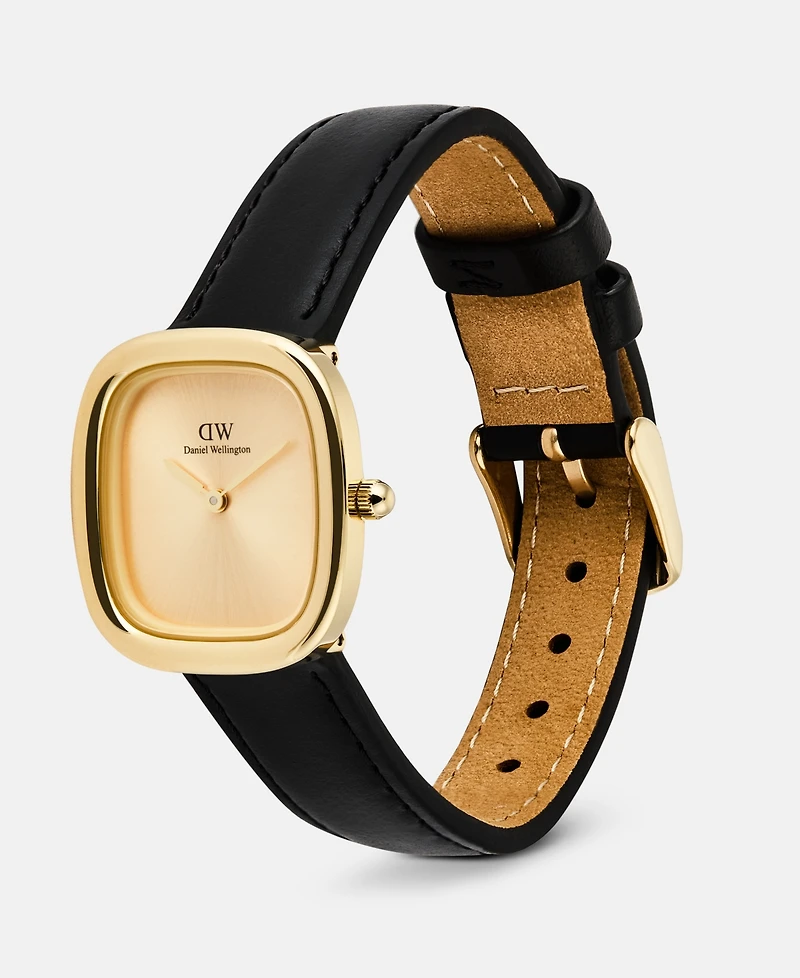 Daniel Wellington Women's Analog Black Leather Watch