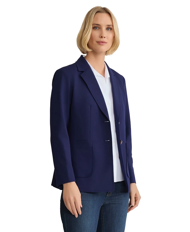 Jones New York Women's Two-Button Scrunch-Sleeve Jacket
