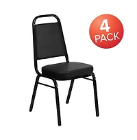 Emma+Oliver 4 Pack Trapezoidal Back Stacking Banquet Chair