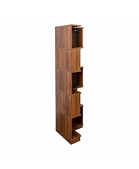 Streamdale Furniture Streamdale 5-Tier Corner Bookshelf with Led Lights
