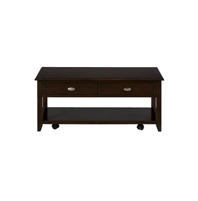 Jofran Merlot Warm Contemporary 44" Coffee Table
