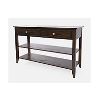 Jofran Modern Espresso Traditional 48" Sofa Console Table with Two Drawers