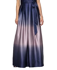 Sl Fashions Women's Long Ombre Satin Ballgown