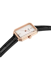 Tissot Women's Quartz Black Leather Strap Watch, 21.80mm