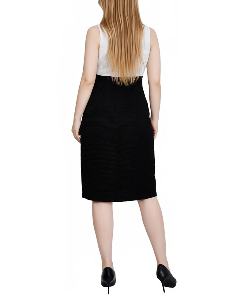 Ny Collection Women's Lace-Detail 2 Piece Textured Knit Dress Set