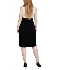 Ny Collection Women's Lace-Detail 2 Piece Textured Knit Dress Set