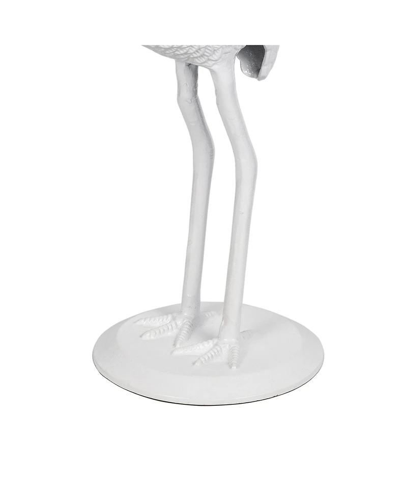 Jonathan Y Blanche 25" Classic Mid-Century Glass Top Flamingo End Table