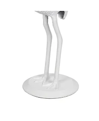 Jonathan Y Blanche 25" Classic Mid-Century Glass Top Flamingo End Table