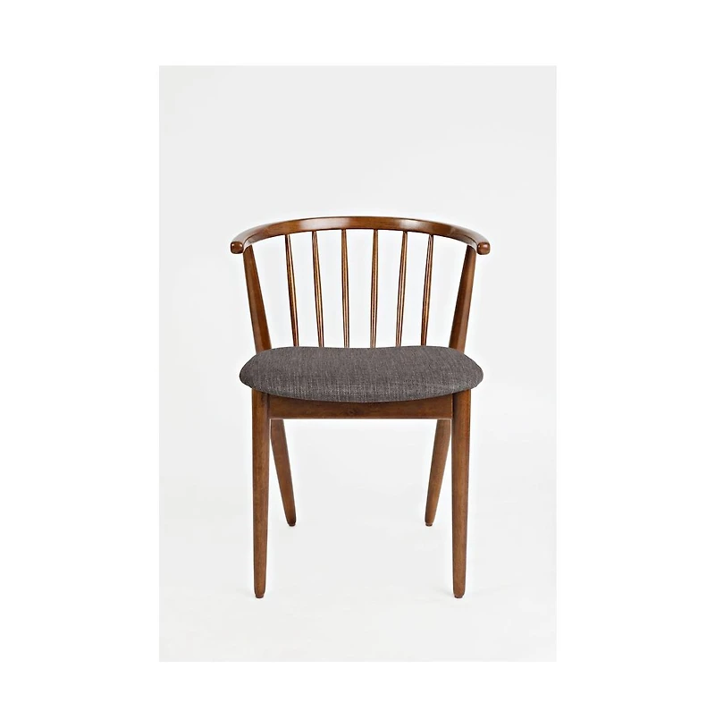 Jofran Denmark Upholstered Mid-Century Modern Curved Back Side Chair (Set of 2