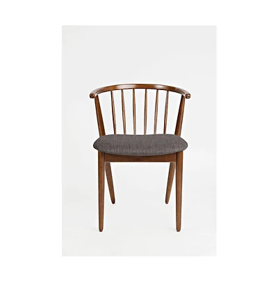 Jofran Denmark Upholstered Mid-Century Modern Curved Back Side Chair (Set of 2