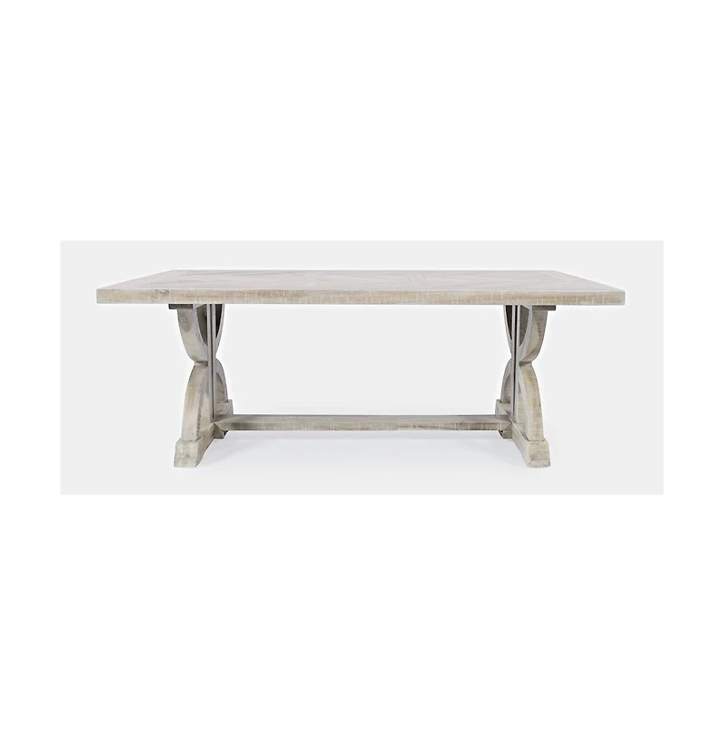 Jofran Fairview Transitional Herringbone Distressed Acacia Coffee Table