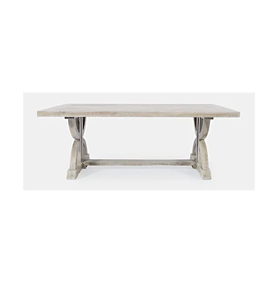 Jofran Fairview Transitional Herringbone Distressed Acacia Coffee Table