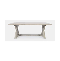 Jofran Fairview Transitional Herringbone Distressed Acacia Coffee Table