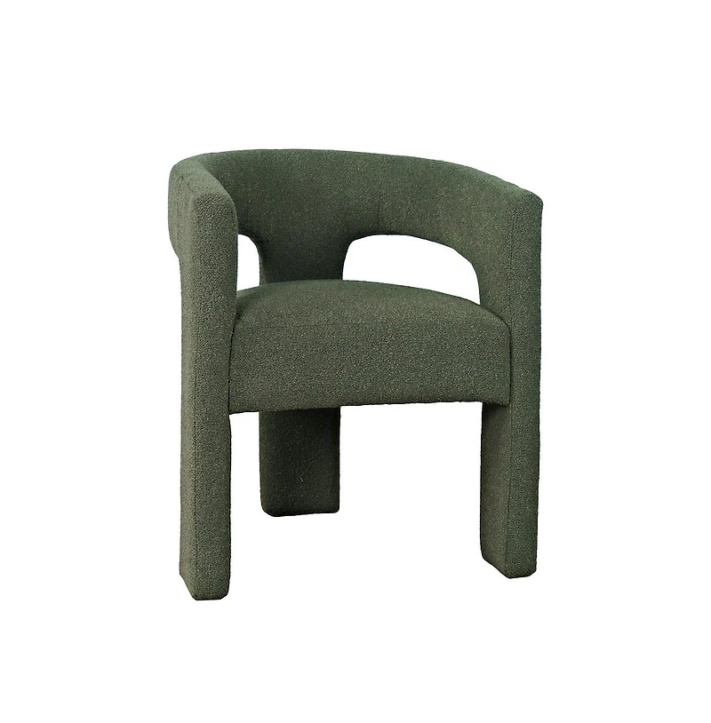 Jofran Sven Modern Contemporary Upholstered Three-Leg Curved Back Dining Chair