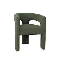 Jofran Sven Modern Contemporary Upholstered Three-Leg Curved Back Dining Chair