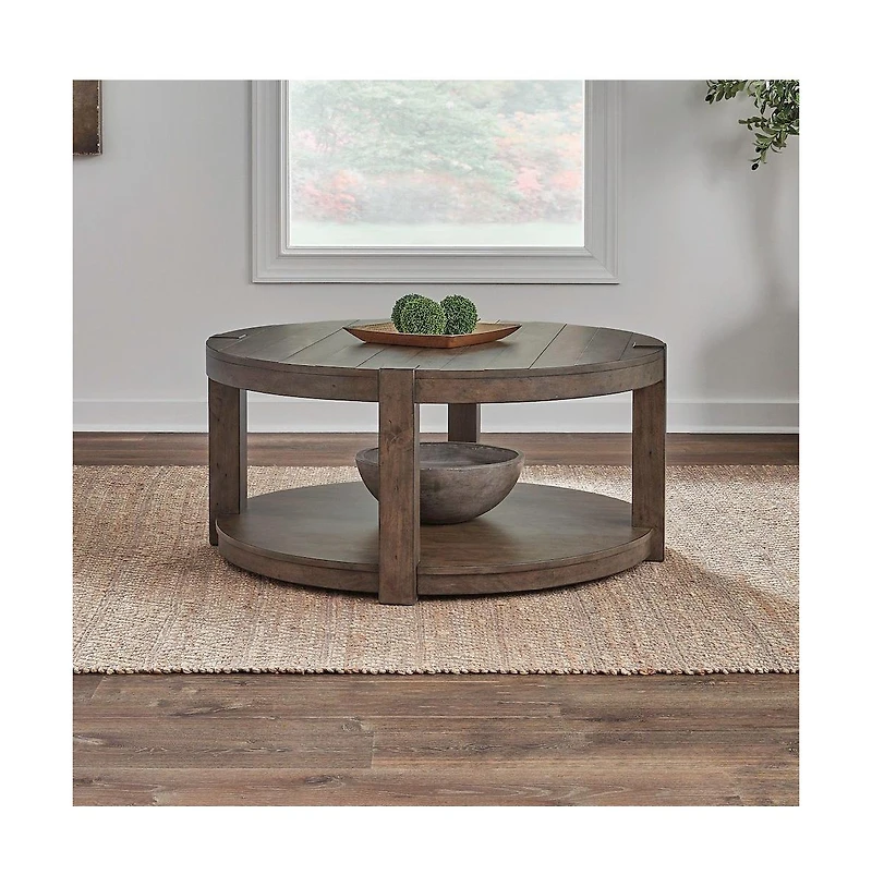 Liberty Furniture Broadmore Living Room Round Cocktail Table