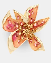 Anne Klein Crystal Flower Pin