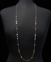 Anne Klein Cubic Zirconia Stationed Strand Necklace, 42" + 3" extender