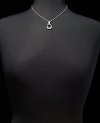 Anne Klein Crystal Open Pendant Necklace & Drop Earrings Set