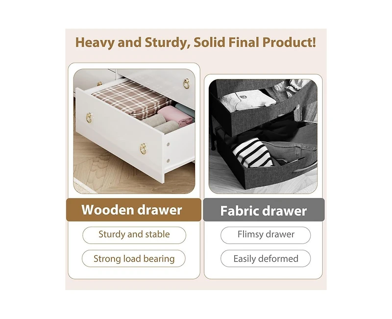 gaomon 6 Dresser for Bedroom, 47.2" Wide Dresser