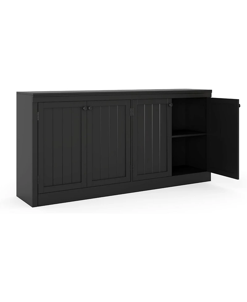 gaomon 63" Sideboard Cabinet with 4 Doors, Modern Buffet Storage Cabinet for Dining Room, Living Room, Office