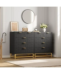 Gaomon 5 Drawer Dresser for Bedroom, Chest of Drawers with Metal Base, Modern Cabinet Organizer