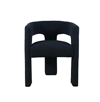 Jofran Sven Modern Contemporary Upholstered Three-Leg Curved Back Dining Chair