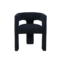Jofran Sven Modern Contemporary Upholstered Three-Leg Curved Back Dining Chair