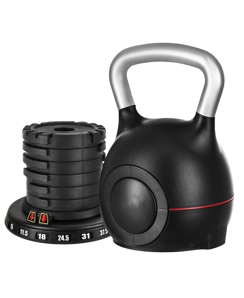 Sugfit Adjustable Kettlebell 5–44 Lb 7-Level Weight Training Kettlebell
