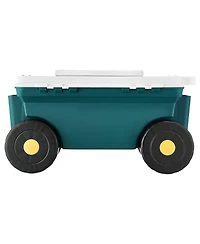 Sugfit 2-in-1 Rolling Garden Scooter with Storage Bin & 227 lb Weight Capacity