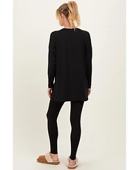 Pinkblush Maternity Black Brushed Knit Oversized Top and Legging Set