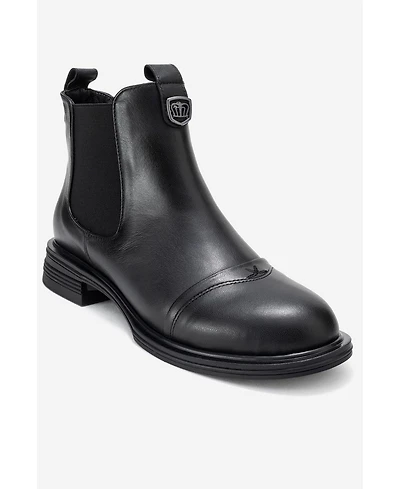 Forever & Always Shoes Sidney Leather Buckled Chelsea Boot (Women)