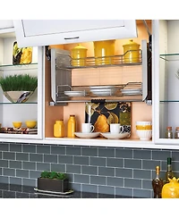 Rev-a-Shelf 36" Kitchen Pulldown Wall Cabinet Shelf System, Chrome, 5PD-36CRN