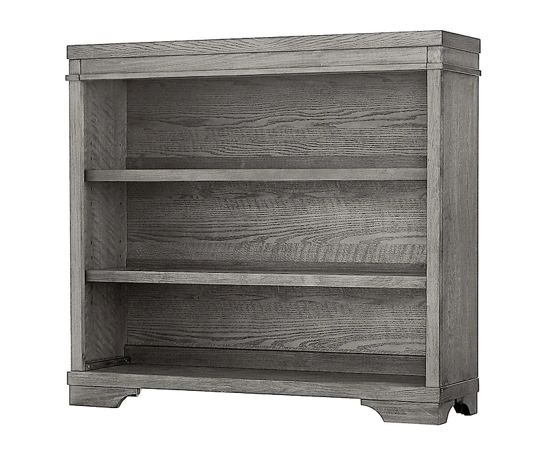 Westwood Design Foundry Traditional Wood Bookcase in Brushed Pewter