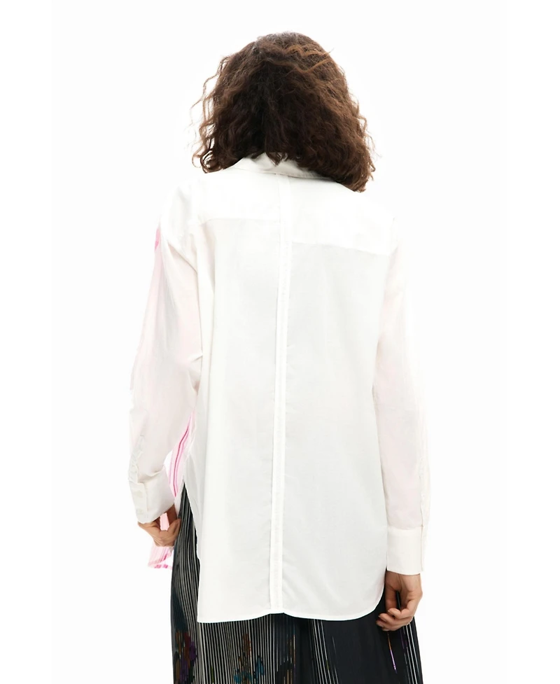 Desigual Women's Glossy flower shirt