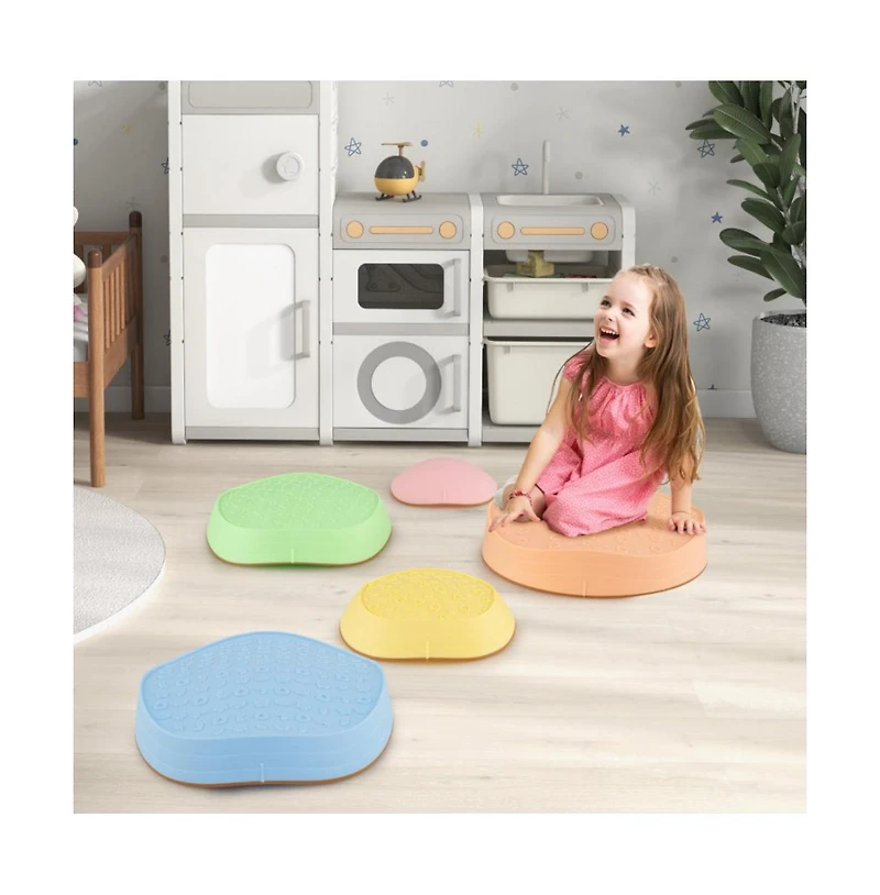 Hongge 5 Piece Kids Stepping Stones Set with Storage Bag