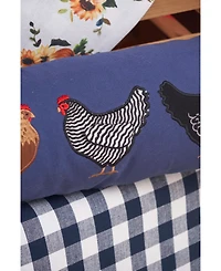 C&F Home Chicken Hen Breeds Oblong Embroidered Throw Pillow, 8" x 30